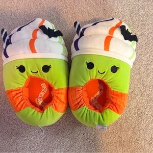 Squishmallows Green and Orange Slippers